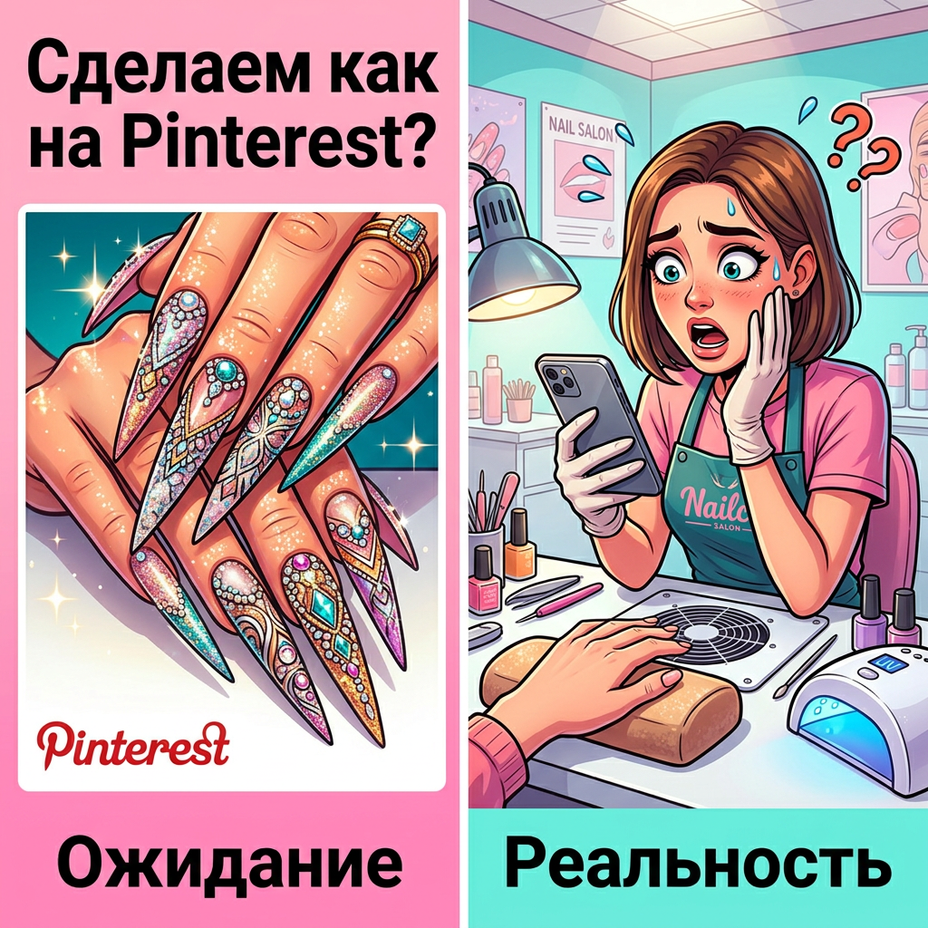 Почему мастера маникюра не всегда любят делать дизайн «как на Pinterest» Почему мастера маникюра не всегда любят делать дизайн «как на Pinterest»