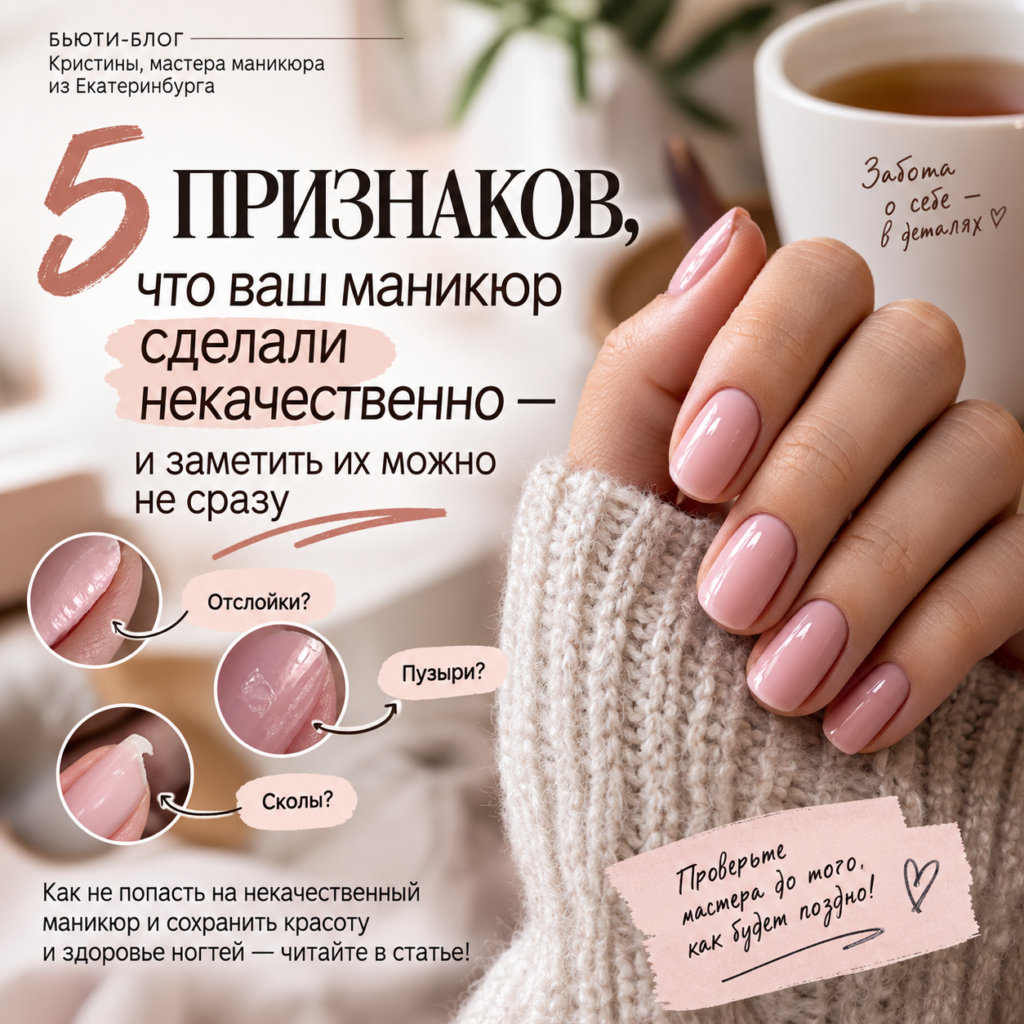 5 признаков, что ваш маникюр сделали некачественно — и заметить их можно не сразу
